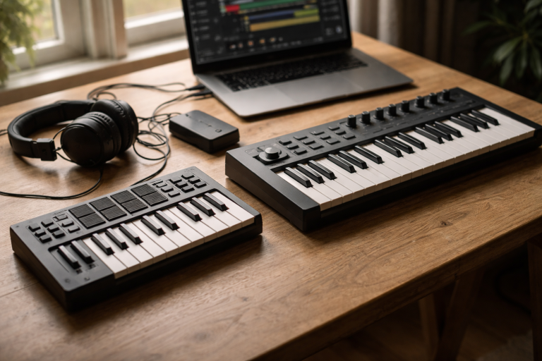Køb dit første MIDI-keyboard uden at fortryde det: min guide til størrelse, pads og DAW