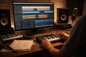 De bedste AI-værktøjer til musikproduktion i 2026: sådan vælger du rigtigt til ideer, stems, mixing og mastering
